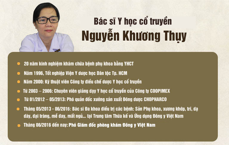 Bác sĩ Nguyễn Khương Thụy là một trong những chuyên gia sản phụ khoa hàng đầu, được nhiều chị em phụ nữ tin tưởng