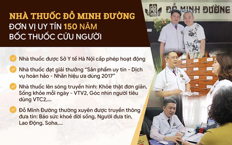 Nhà thuốc Đỗ Minh Đường là đơn vị uy tín trong khám, chữa bệnh bằng YHCT