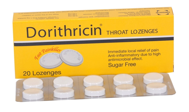 Thuốc ngậm Dorithricin có tác dụng giảm đau họng nhanh