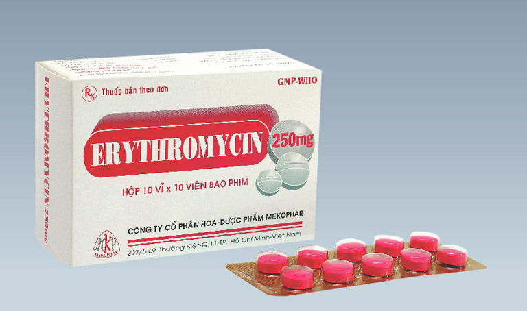 Erythromycin là kháng sinh nhóm Macrolid có tác dụng diệt khuẩn tốt