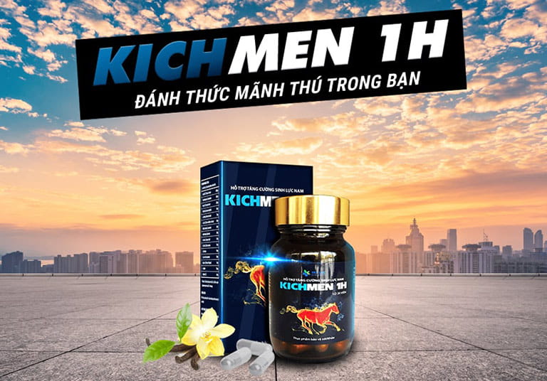 Viên uống Kichmen 1H là sản phẩm hỗ trợ nâng cao sức khỏe và đời sống tình dục cho phái mạnh