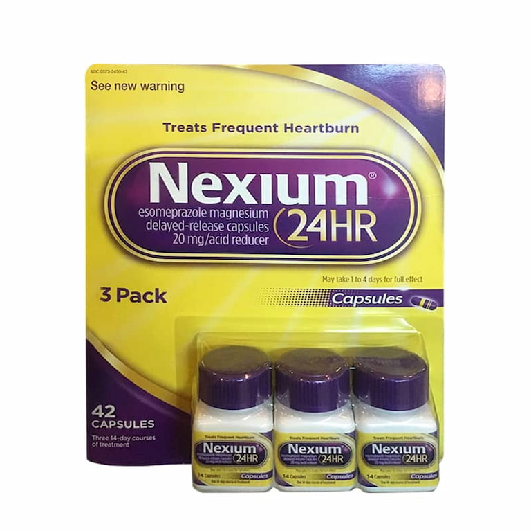 Vỉ thực phẩm chức năng Nexium 24HR chữa đau dạ dày của Mỹ