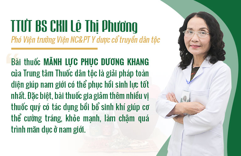 Đánh giá của bác sĩ Lê Phương về bài thuốc Mãnh lực Phục dương khang
